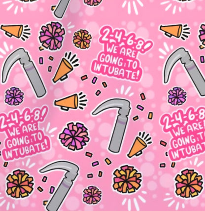 2-4-6-8 We Are Going To Intubate Scrub Caps