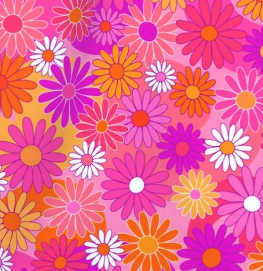 Retro Daisies Scrub Caps