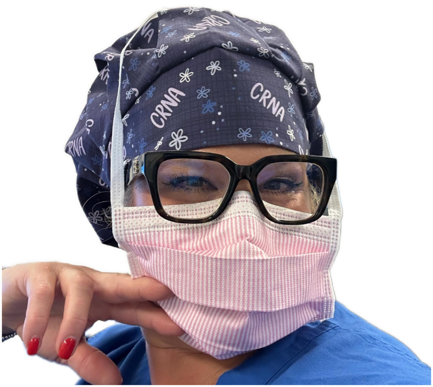 Anesthesia Floral Scrub Caps