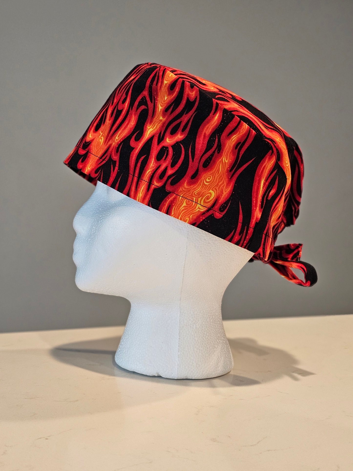 Flames Skull Cap