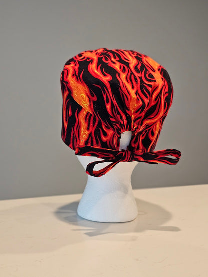 Flames Skull Cap