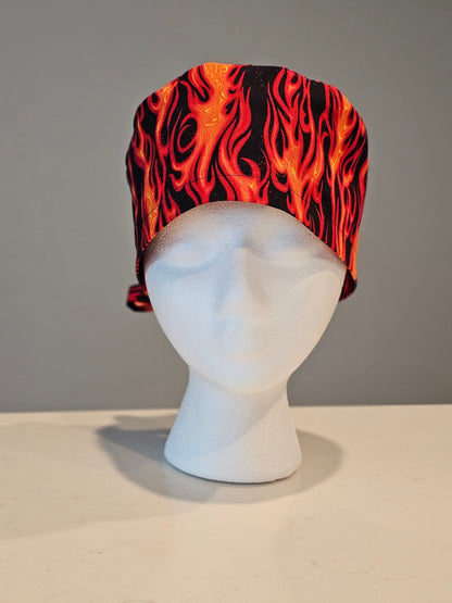 Flames Skull Cap