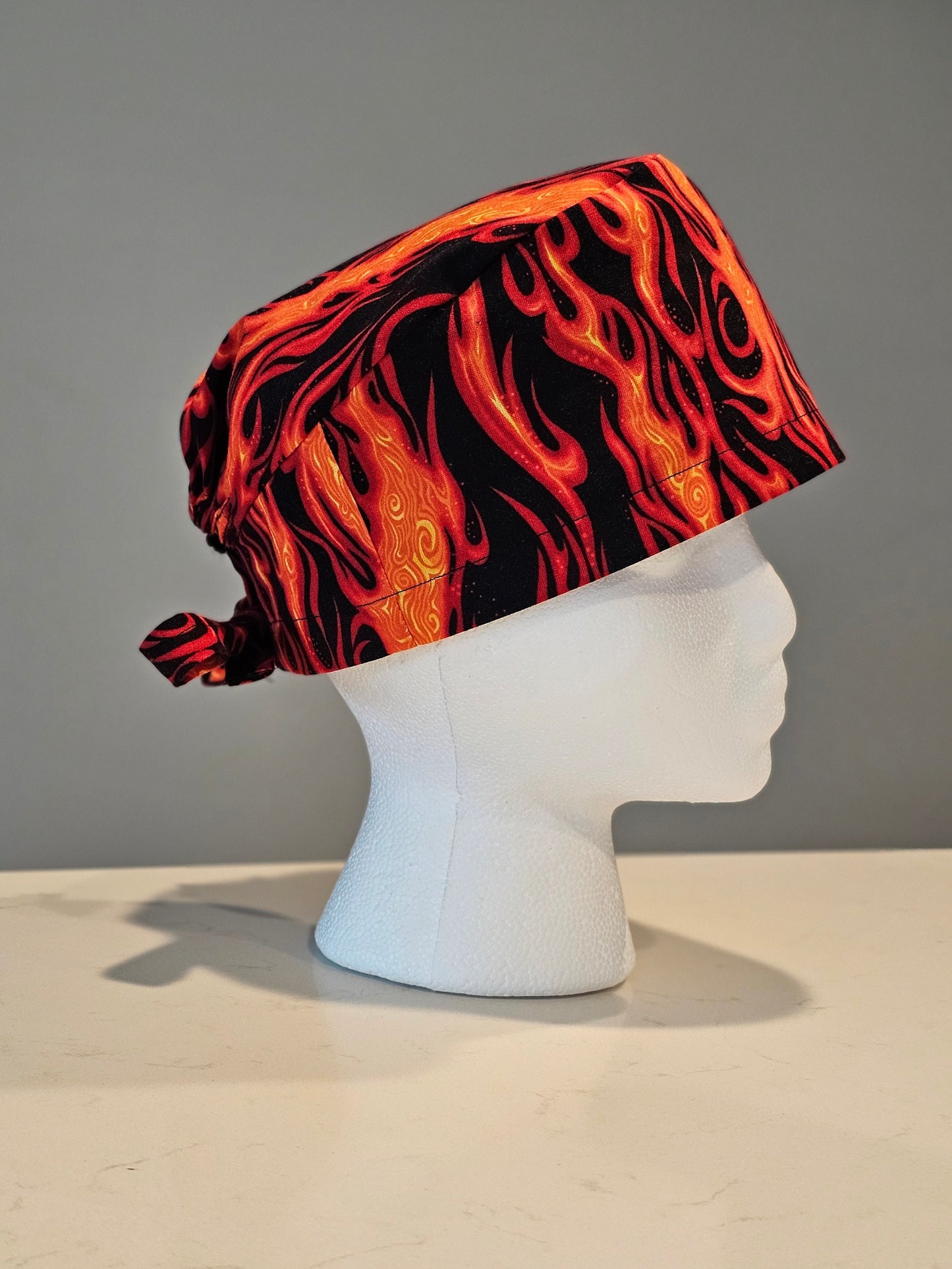 Flames Skull Cap