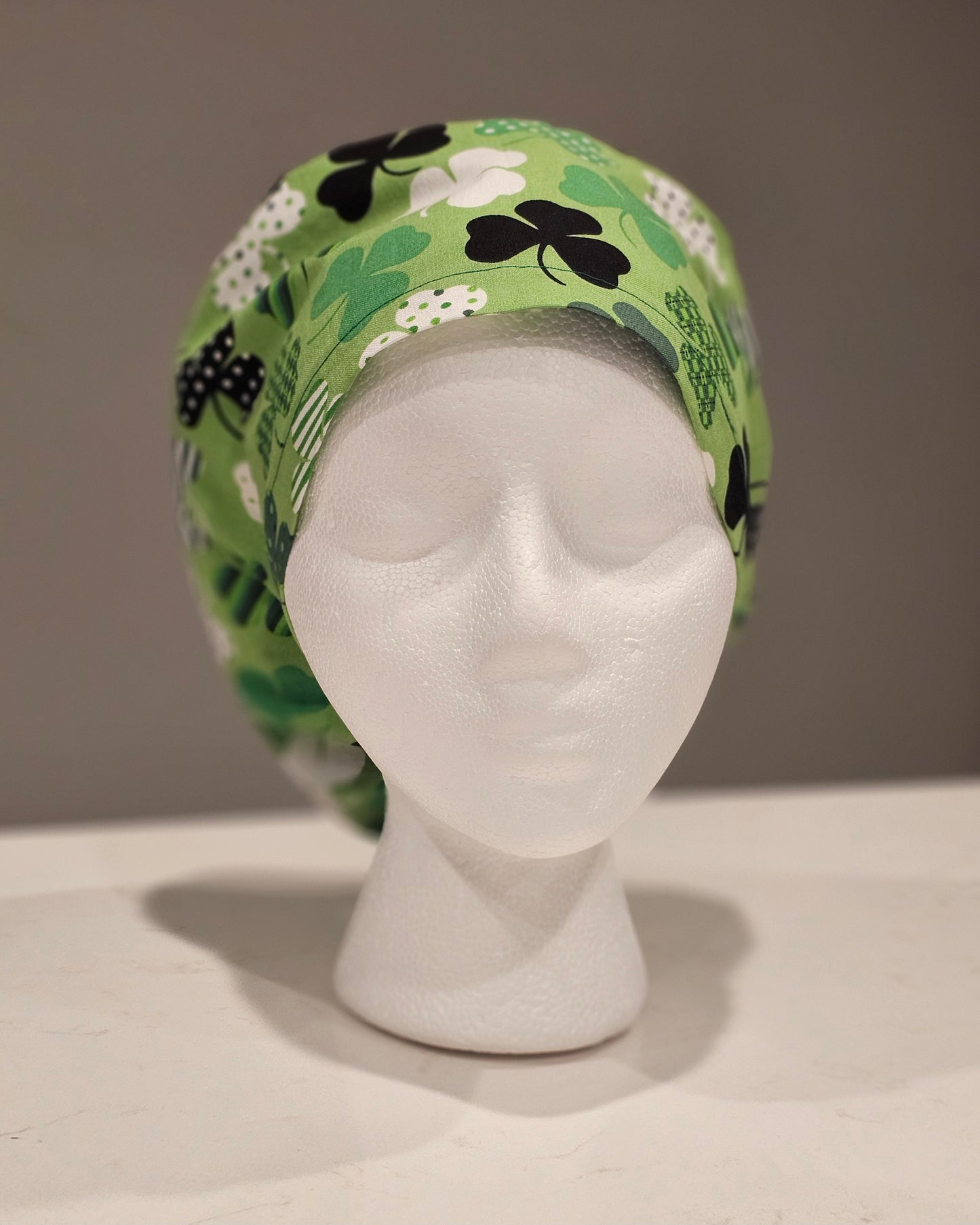 Patterned Shamrocks St. Patrick's Day Scrub Hats