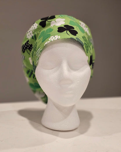 Patterned Shamrocks St. Patrick's Day Scrub Hats