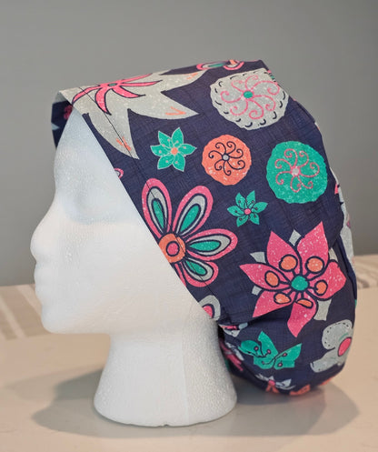 Springtime Flowers Scrub Caps