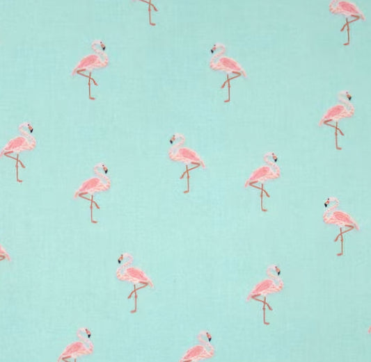 Flamingos On Teal Scrub Caps