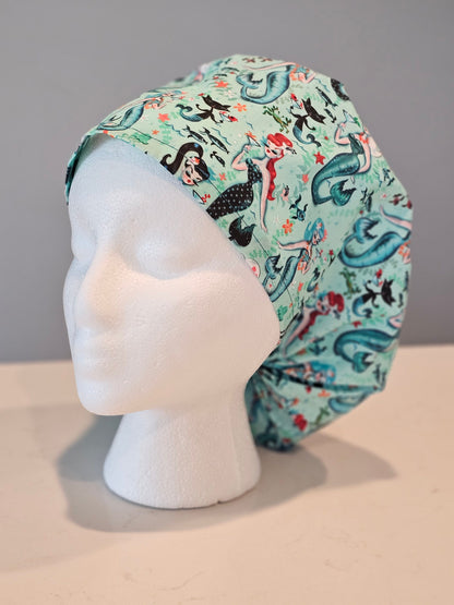 Martini Mermaid Scrub Caps