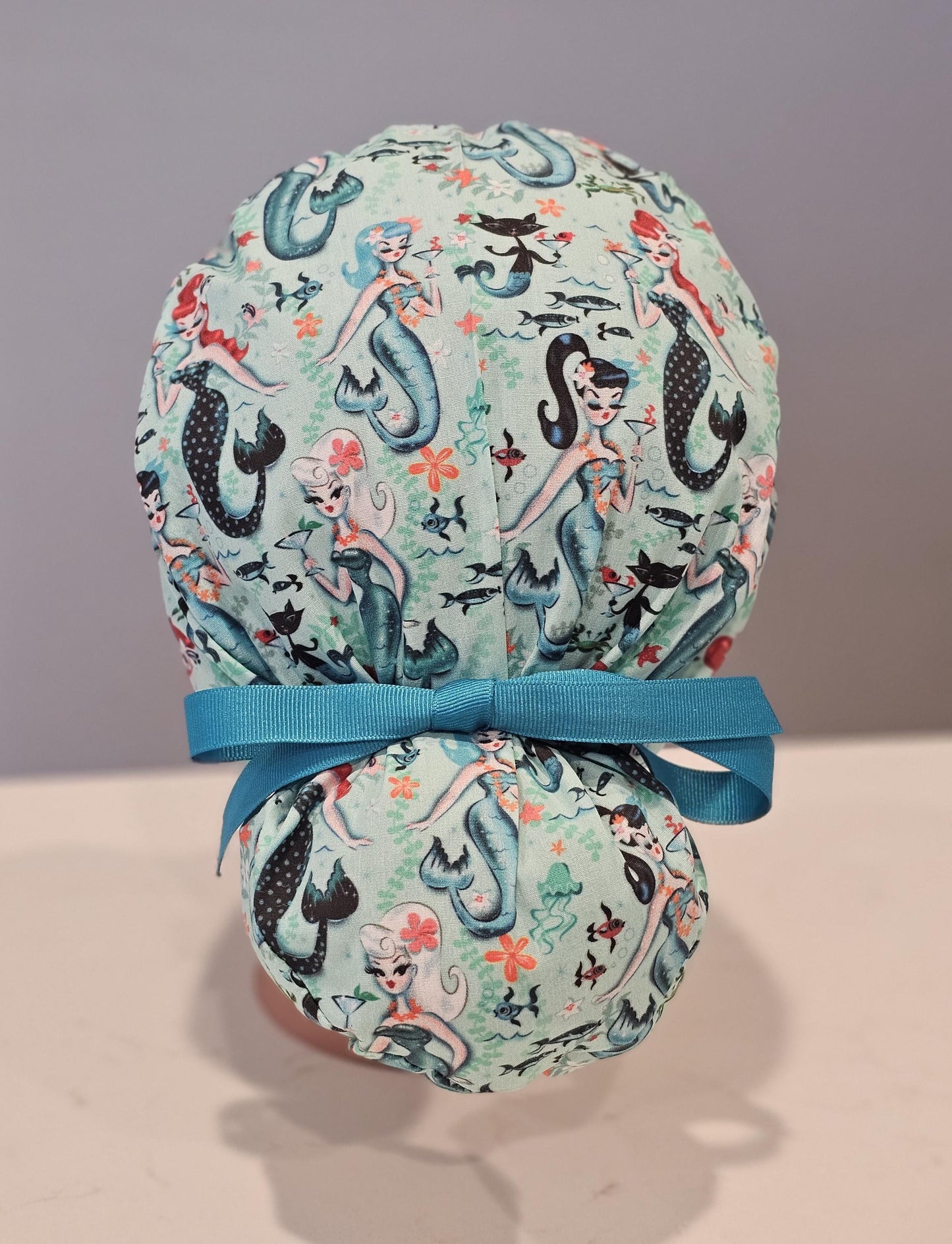 Martini Mermaid Scrub Caps