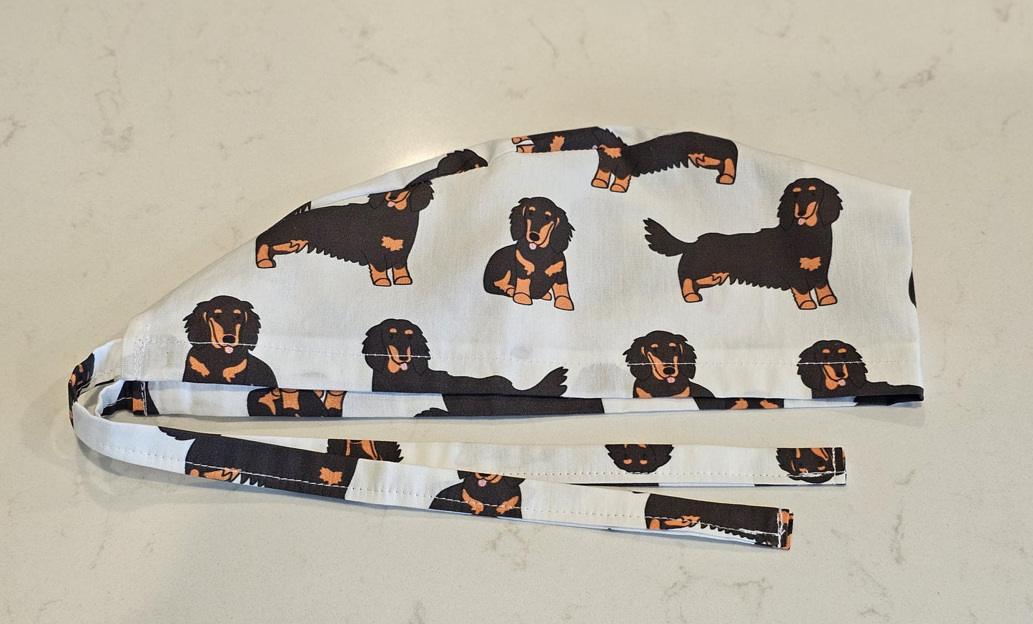 Long Haired Dachshund Scrub Caps