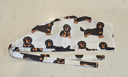 Long Haired Dachshund Scrub Caps