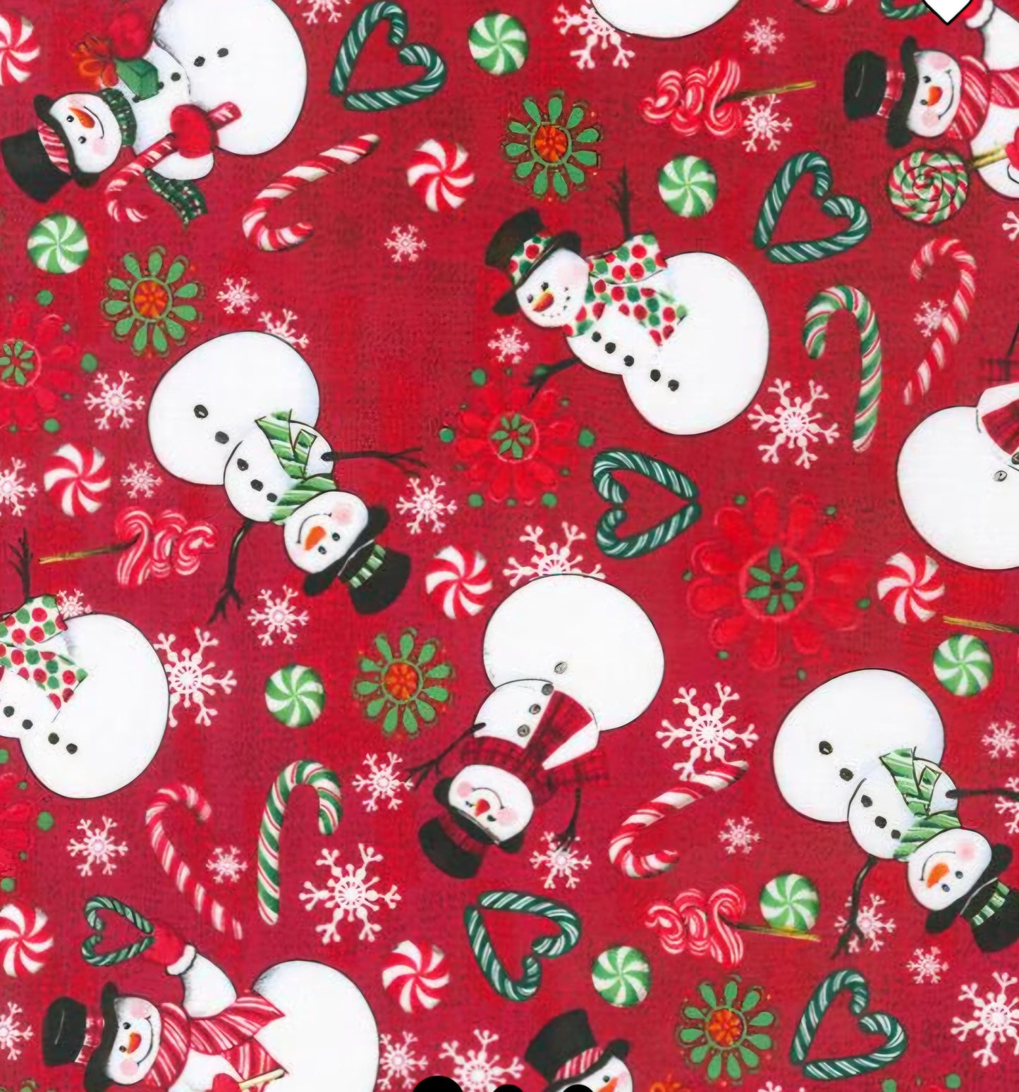 Sweet Snowmen Christmas Scrub  Caps