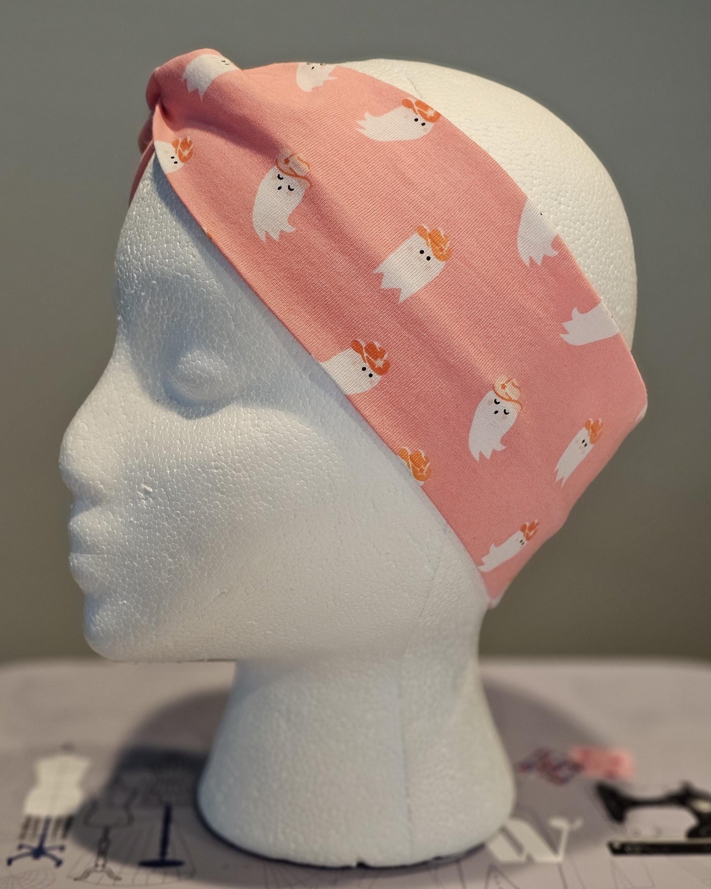 Pink Western Ghosts Halloween Twist Headband